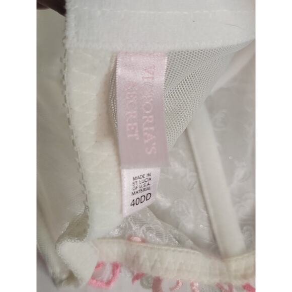 Victorias Secret Bralette Bra 40DD Lace Corset Style Bridal Sheer Coquette - Picture 7 of 9